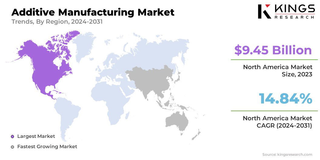 Additive Manufacturing Market Size & Share, By Region, 2024-2031