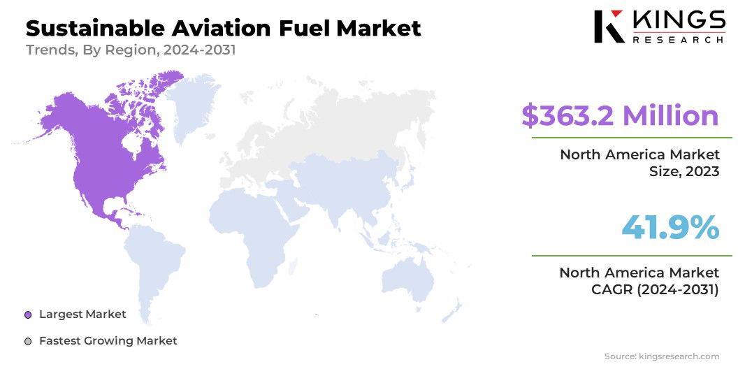 Sustainable Aviation Fuel Market Size & Share, By Region, 2024-2031