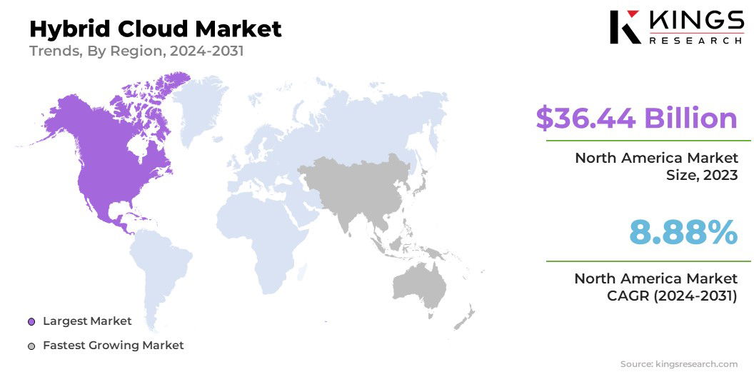 Hybrid Cloud Market Size & Share, By Region, 2024-2031