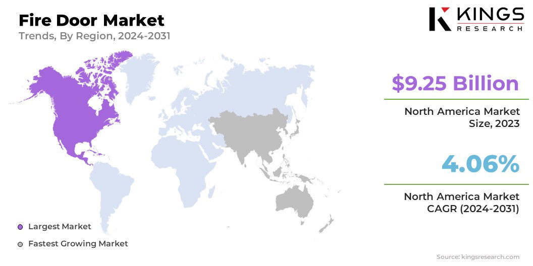 Fire Door Market Size & Share, By Region, 2024-2031