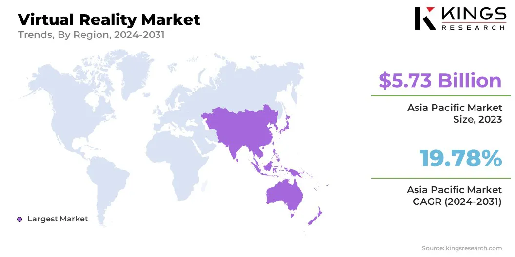 Virtual Reality Market Size & Share, By Region, 2024-2031